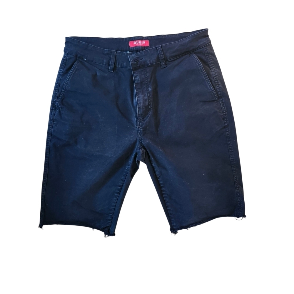 ⭐ 2 FOR $20 Guess Men's Size US 32 Black Denim Shorts Streetwear